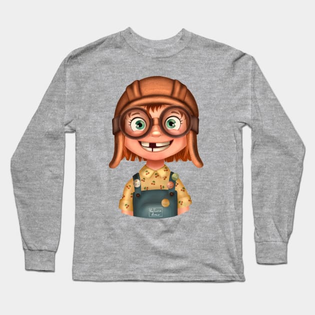 Little Ellie from UP Long Sleeve T-Shirt by la'lunadraw